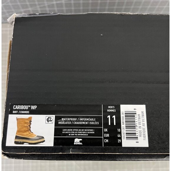 Sorel Caribou Men’s Waterproof Insulated Winter Boot Size 11 NEW - Picture 5 of 10